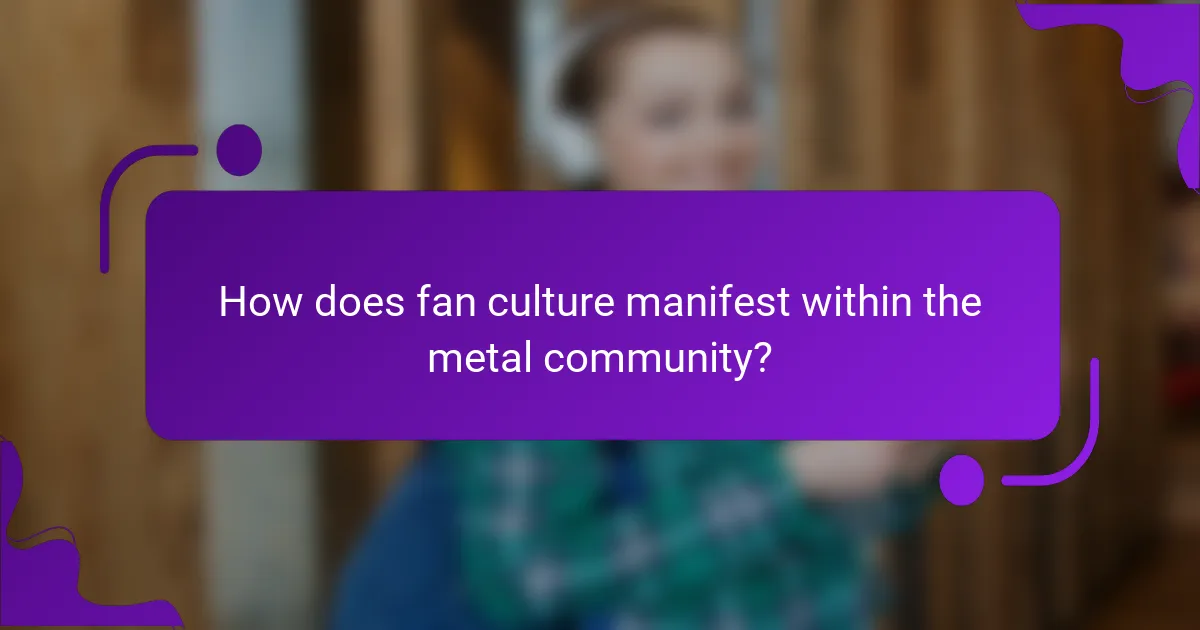 How does fan culture manifest within the metal community?