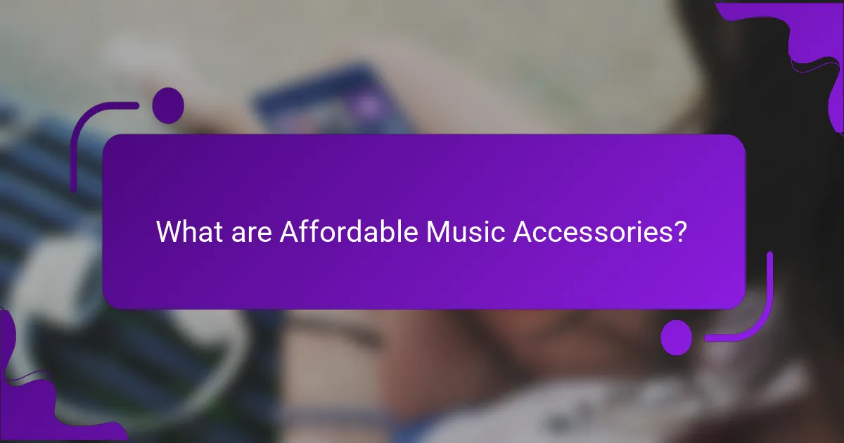 What are Affordable Music Accessories?