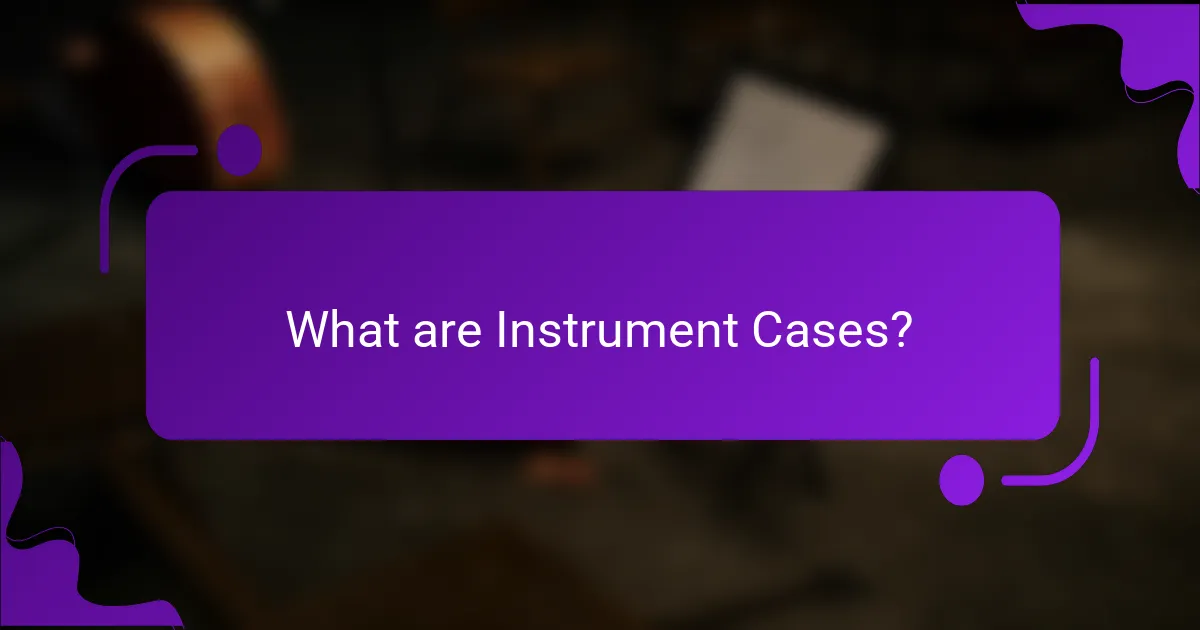 What are Instrument Cases?