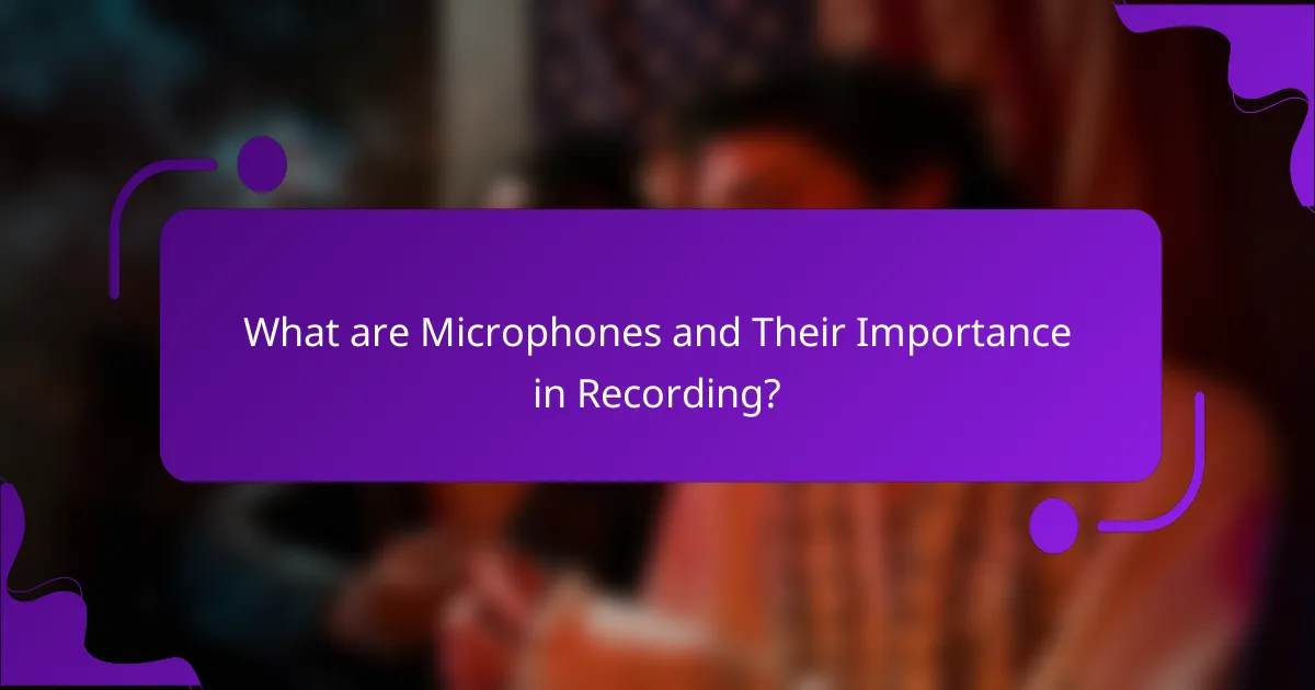 What are Microphones and Their Importance in Recording?