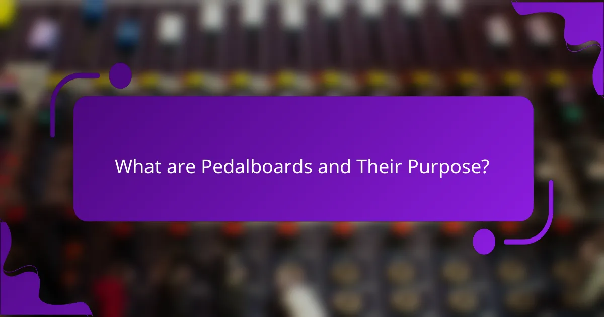 What are Pedalboards and Their Purpose?