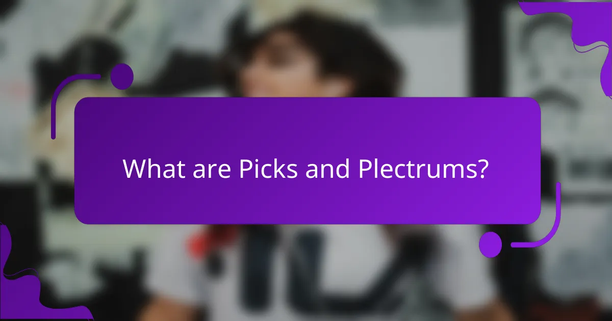 What are Picks and Plectrums?