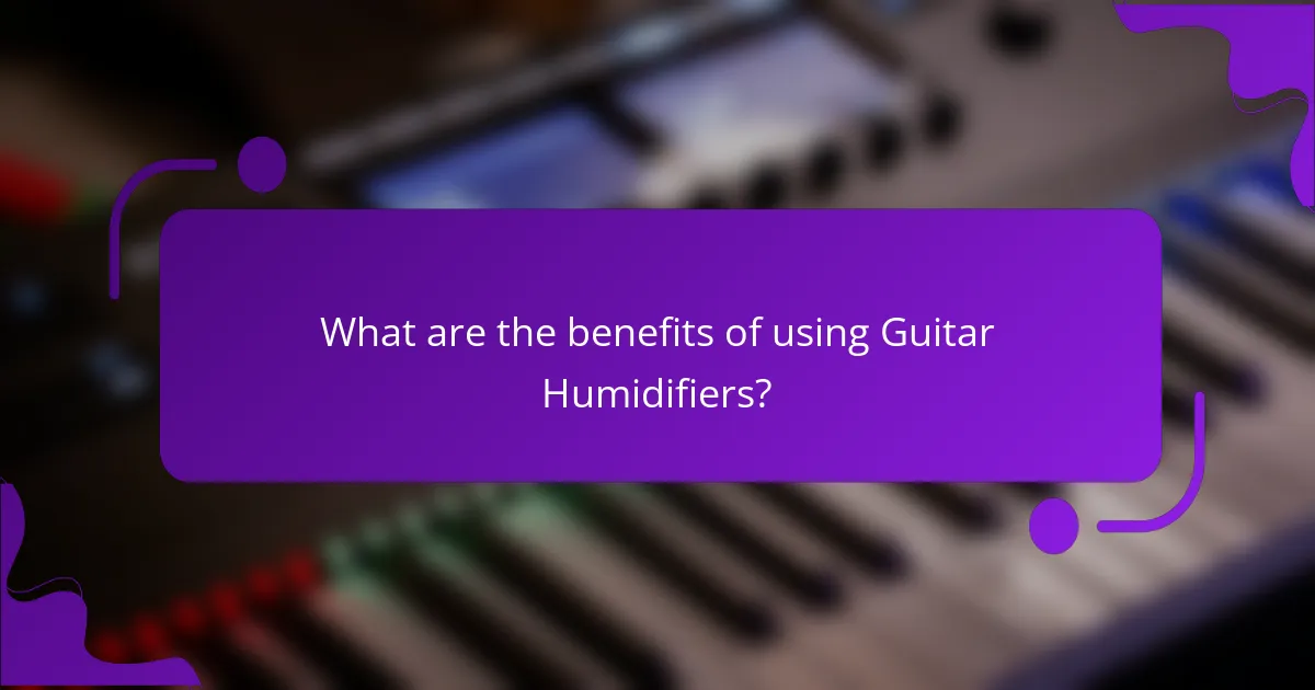What are the benefits of using Guitar Humidifiers?