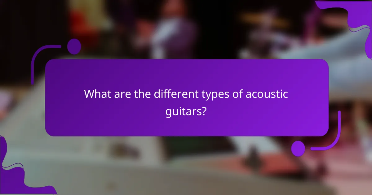 What are the different types of acoustic guitars?