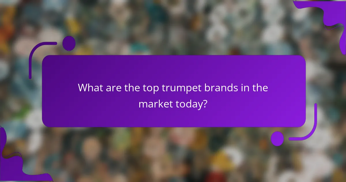 What are the top trumpet brands in the market today?