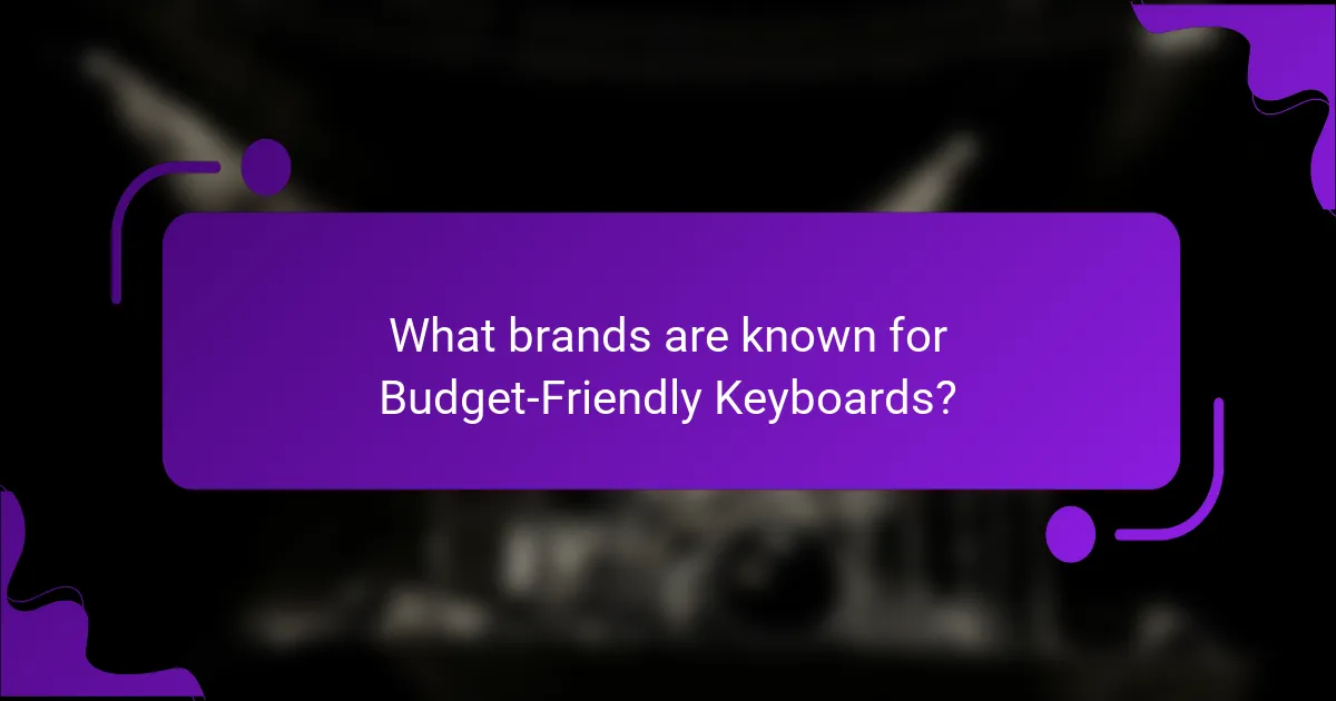 What brands are known for Budget-Friendly Keyboards?