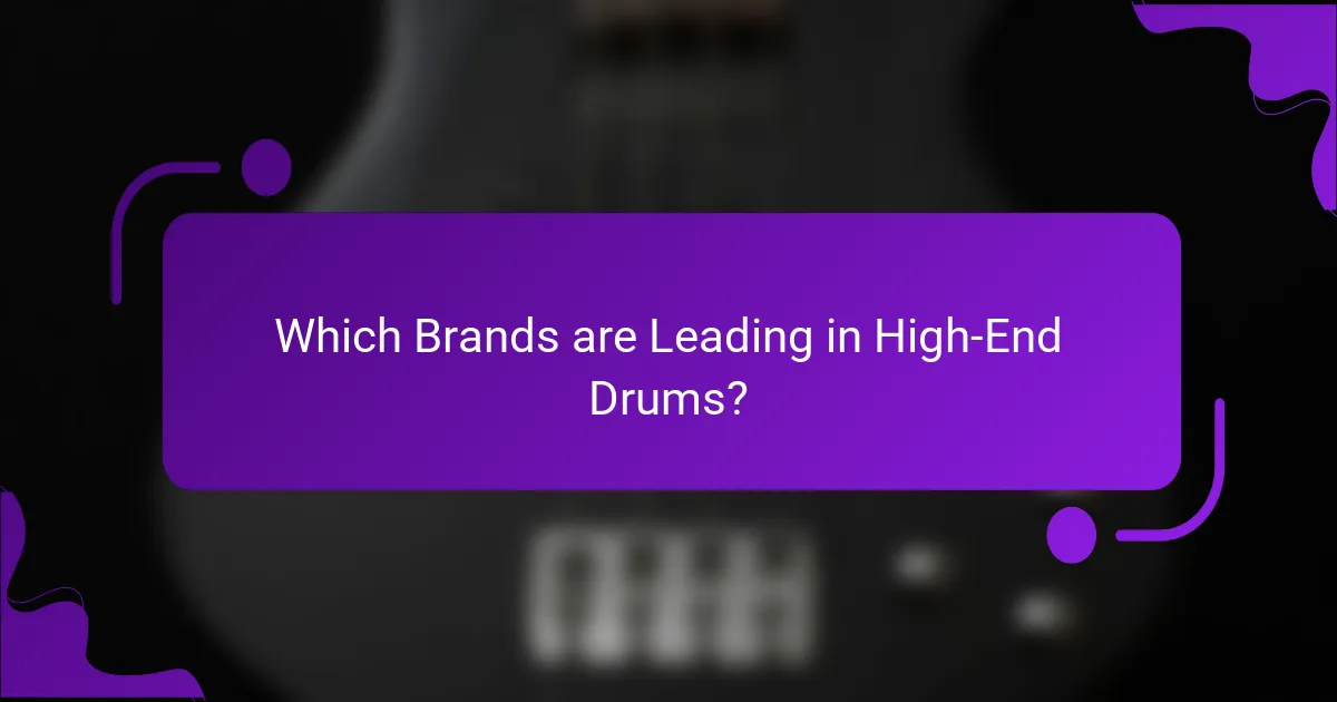 Which Brands are Leading in High-End Drums?